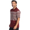 image:imageGioberti Mens Multiple Stripe Polo Shirt with PocketBurgundy  Style 947