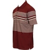 image:imageGioberti Mens Multiple Stripe Polo Shirt with PocketBurgundy  Style 947