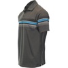 image:imageGioberti Mens Multiple Stripe Polo Shirt with PocketCharcoal  Style 934