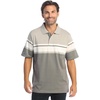 image:imageGioberti Mens Multiple Stripe Polo Shirt with PocketCharcoal  Style 944
