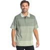 image:imageGioberti Mens Multiple Stripe Polo Shirt with PocketHunter Green  Style 945