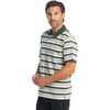 image:imageGioberti Mens Multiple Stripe Polo Shirt with PocketHunter Green  Style 946