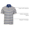 image:imageGioberti Mens Multiple Stripe Polo Shirt with PocketRoyal  Style 946