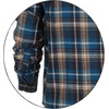 image:imageGioberti Mens Plaid Checkered 100 Cotton Brushed Flannel Shirt1154  Cobalt Blue  Peach  White