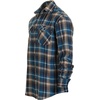 image:imageGioberti Mens Plaid Checkered 100 Cotton Brushed Flannel Shirt1154  Cobalt Blue  Peach  White