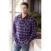 image:imageGioberti Mens Plaid Checkered 100 Cotton Brushed Flannel Shirt35  Black White Red Line 2018