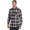 image:imageGioberti Mens Plaid Checkered 100 Cotton Brushed Flannel Shirt35  Black White Red Line 2018