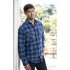 image:imageGioberti Mens Plaid Checkered 100 Cotton Brushed Flannel ShirtHeather Charcoal