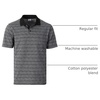 image:imageGioberti Mens Regular Fit Yarn Dye Striped Short Sleeve Polo Shirt with PocketBlack  Style 942