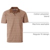 image:imageGioberti Mens Regular Fit Yarn Dye Striped Short Sleeve Polo Shirt with PocketCamel  Style 942