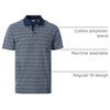 image:imageGioberti Mens Regular Fit Yarn Dye Striped Short Sleeve Polo Shirt with PocketNavy  Style 942
