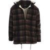 image:imageGioberti Mens Sherpa Lined Flannel Jacket with Removable Hood49  Brown  Black