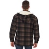 image:imageGioberti Mens Sherpa Lined Flannel Jacket with Removable Hood49  Brown  Black