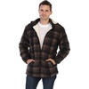 image:imageGioberti Mens Sherpa Lined Flannel Jacket with Removable Hood49  Brown  Black
