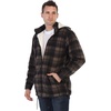 image:imageGioberti Mens Sherpa Lined Flannel Jacket with Removable Hood49  Brown  Black