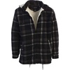 image:imageGioberti Mens Sherpa Lined Flannel Jacket with Removable Hood50  Charcoal  White
