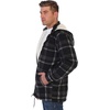image:imageGioberti Mens Sherpa Lined Flannel Jacket with Removable Hood50  Charcoal  White