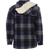 image:imageGioberti Mens Sherpa Lined Flannel Jacket with Removable Hood51  Navy  Gray