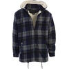image:imageGioberti Mens Sherpa Lined Flannel Jacket with Removable Hood51  Navy  Gray