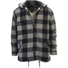 image:imageGioberti Mens Sherpa Lined Flannel Jacket with Removable Hood52  Charcoal  Gray