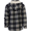 image:imageGioberti Mens Sherpa Lined Flannel Jacket with Removable Hood52  Charcoal  Gray