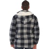 image:imageGioberti Mens Sherpa Lined Flannel Jacket with Removable Hood52  Charcoal  Gray