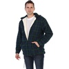 image:imageGioberti Mens Sherpa Lined Flannel Jacket with Removable Hood53  Green  Navy