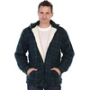 image:imageGioberti Mens Sherpa Lined Flannel Jacket with Removable Hood53  Green  Navy