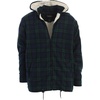 image:imageGioberti Mens Sherpa Lined Flannel Jacket with Removable Hood53  Green  Navy