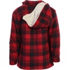 image:imageGioberti Mens Sherpa Lined Flannel Jacket with Removable Hood54  Red  Black