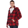 image:imageGioberti Mens Sherpa Lined Flannel Jacket with Removable Hood54  Red  Black