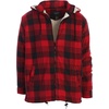 image:imageGioberti Mens Sherpa Lined Flannel Jacket with Removable Hood54  Red  Black