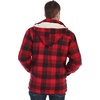 image:imageGioberti Mens Sherpa Lined Flannel Jacket with Removable Hood54  Red  Black