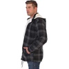 image:imageGioberti Mens Sherpa Lined Flannel Jacket with Removable Hood55  Charcoal Checkered