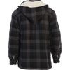 image:imageGioberti Mens Sherpa Lined Flannel Jacket with Removable Hood55  Charcoal Checkered