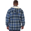 image:imageGioberti Mens Sherpa Lined Flannel Jacket with Removable Hood56  Blue  Navy Checkered