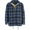 image:imageGioberti Mens Sherpa Lined Flannel Jacket with Removable Hood56  Blue  Navy Checkered