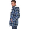 image:imageGioberti Mens Sherpa Lined Flannel Jacket with Removable Hood56  Blue  Navy Checkered