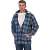 image:imageGioberti Mens Sherpa Lined Flannel Jacket with Removable Hood56  Blue  Navy Checkered