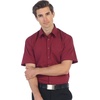 image:imageGioberti Mens Short Sleeve Solid Dress ShirtBurgundy