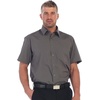 image:imageGioberti Mens Short Sleeve Solid Dress ShirtDark Gray