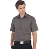 image:imageGioberti Mens Short Sleeve Solid Dress ShirtDark Gray