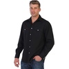 image:imageGioberti Mens Solid Long Sleeve Western Shirt with Pearl Snapon ButtonsBlack