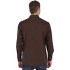 image:imageGioberti Mens Solid Long Sleeve Western Shirt with Pearl Snapon ButtonsBrown