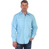 image:imageGioberti Mens Solid Long Sleeve Western Shirt with Pearl Snapon ButtonsLight Blue