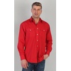 image:imageGioberti Mens Solid Long Sleeve Western Shirt with Pearl Snapon ButtonsRed