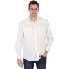 image:imageGioberti Mens Solid Long Sleeve Western Shirt with Pearl Snapon ButtonsWhite