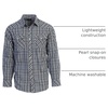 image:imageGioberti Mens Western Plaid Long Sleeve Shirt with Pearl Snapon1018w  Navy  Gray  White