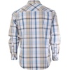 image:imageGioberti Mens Western Plaid Long Sleeve Shirt with Pearl Snapon1046w  Khaki  Light Blue