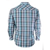 image:imageGioberti Mens Western Plaid Long Sleeve Shirt with Pearl Snapon1060w  Blue Checkered